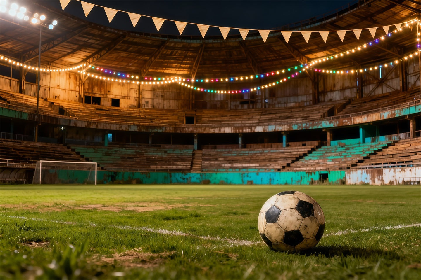 Fond Photo Football Lumières De Célébration Stade Nocturne LXX61-216