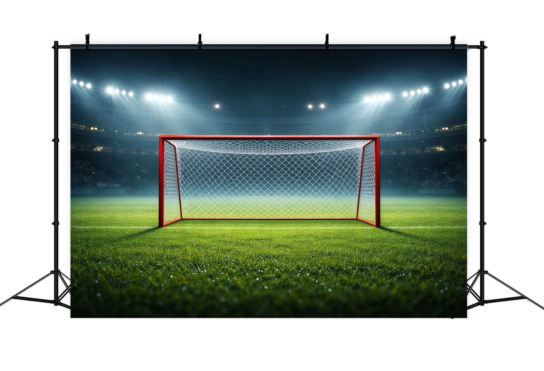 Toile de Fond Terrain de Football But Central Sous Projecteurs LXX61-220