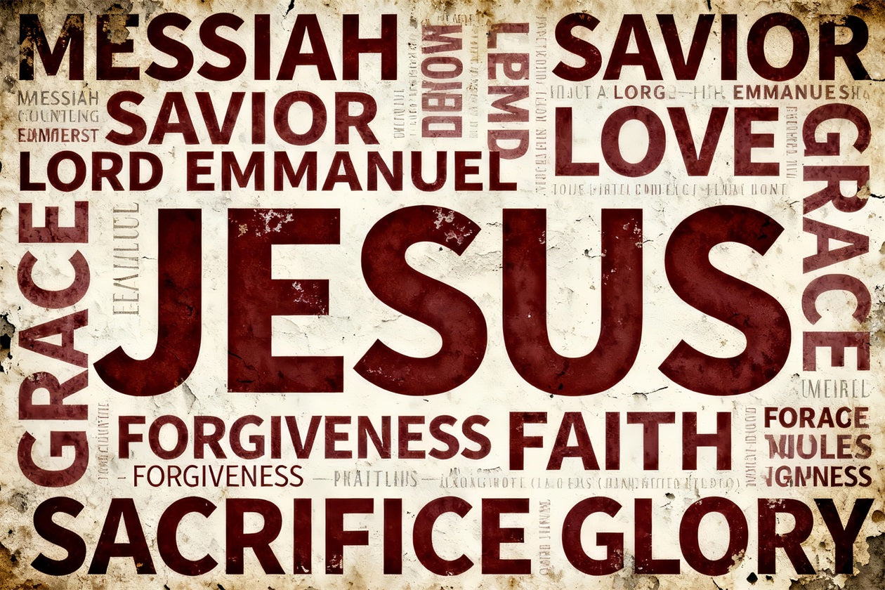 Fond Photo Pâques Typographie Foi Jésus LXX61-85