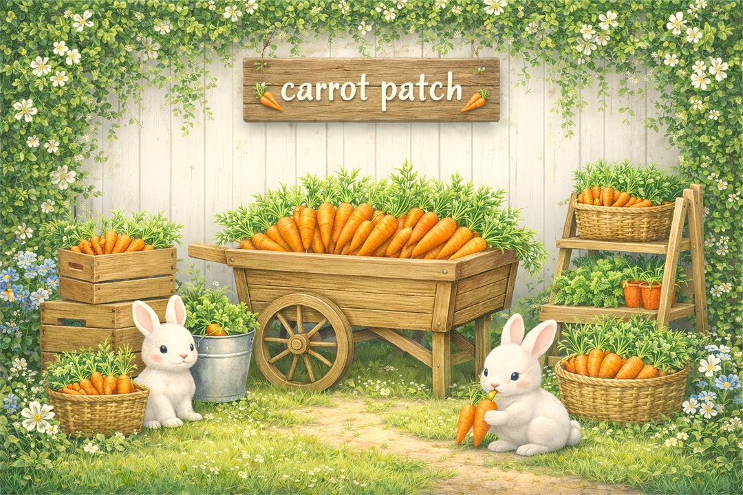 Toile de fond Pâques Jardin Fantaisiste Lapin LXX61-98