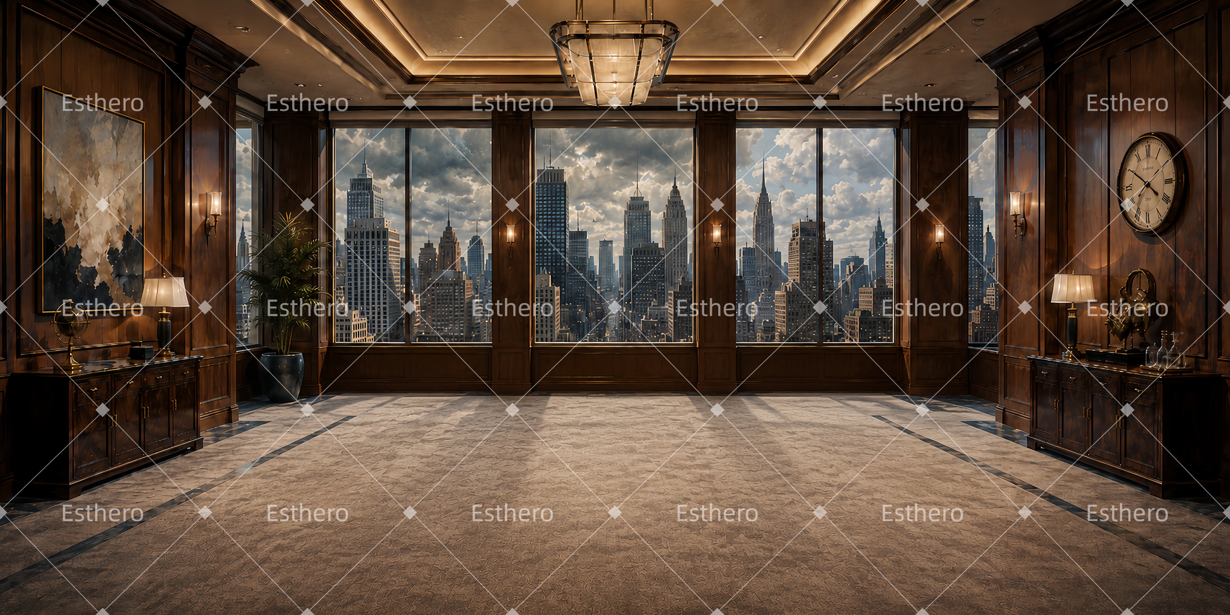 Toile de fond cinéma salle de réunion de luxe décor professionnel LXX65-T35