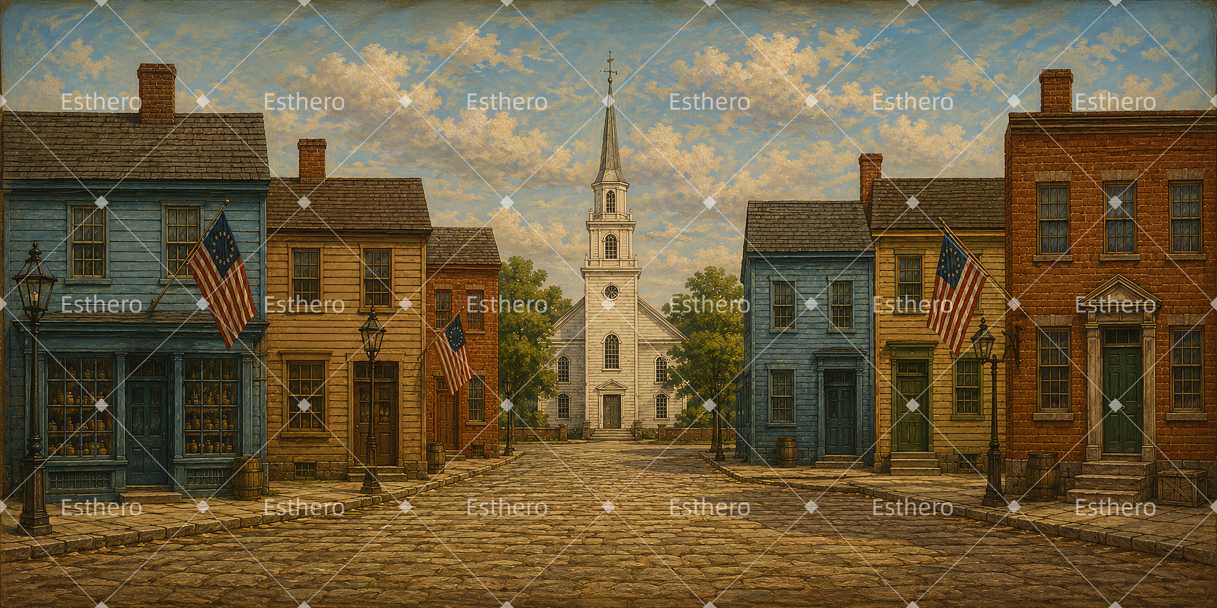 Toile de Fond Théâtre Rue Coloniale de Boston LXX66-T48