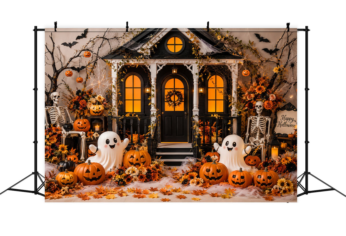 Décor D'Halloween AutomnalFantôme Mignon Citrouille Porche Décors Effrayants Pour Halloween LXX67-127