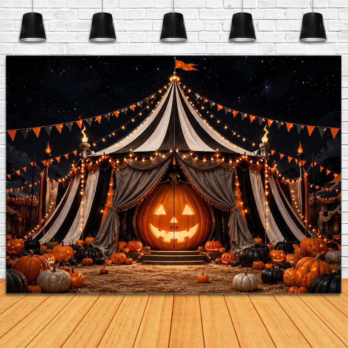 Décor De Carnaval D'Halloween Citrouille Chapiteau De Cirque Décor D'Halloween À Faire Soi-Même LXX67-149