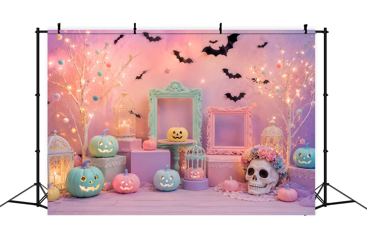 Décors D'Halloween Mignons Citrouille Pastel Et Crâne Décorations De Scène D'Halloween LXX67-165
