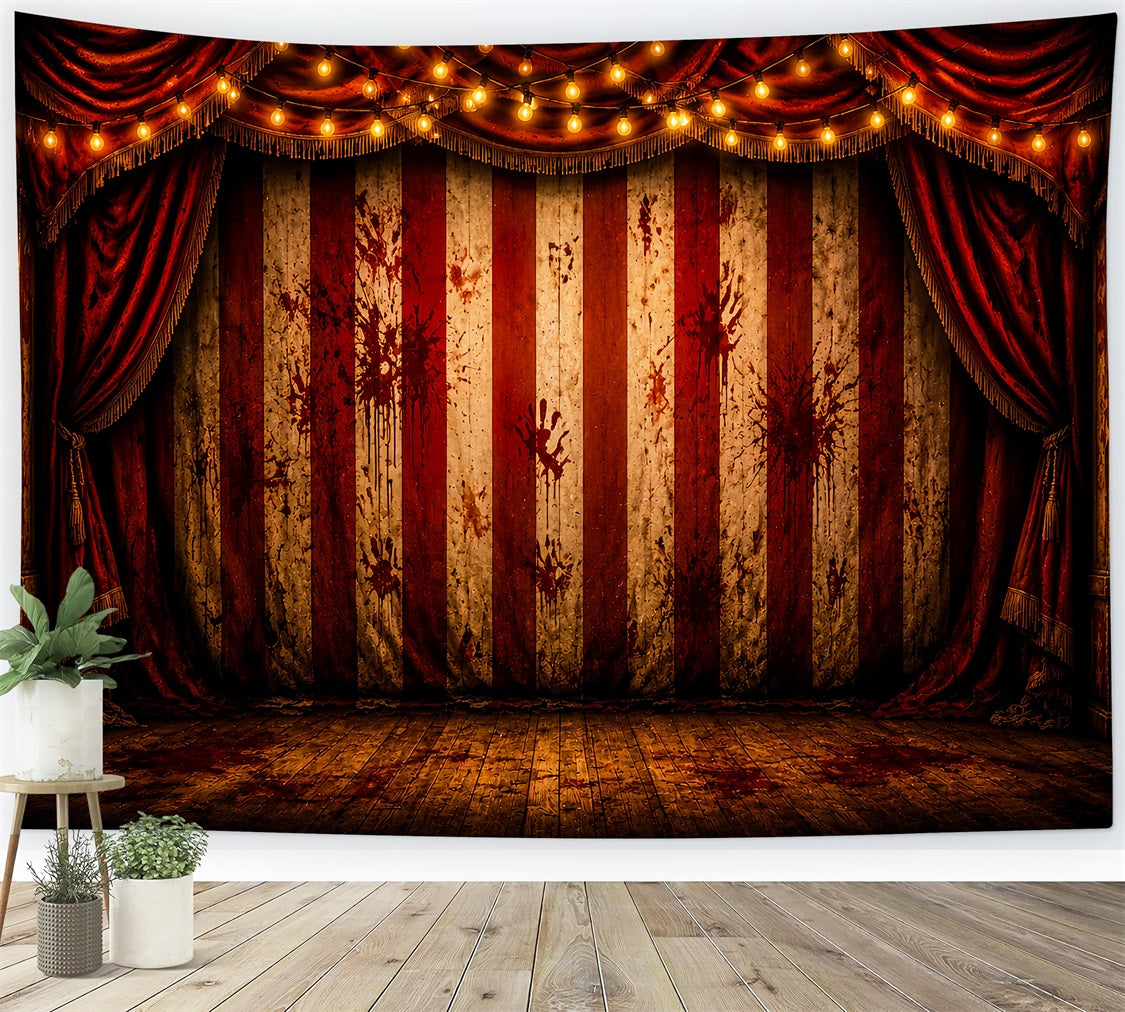 Décor De Scène De Cirque Sanglant Pour Halloween Extérieur Décor Photo LXX67-22