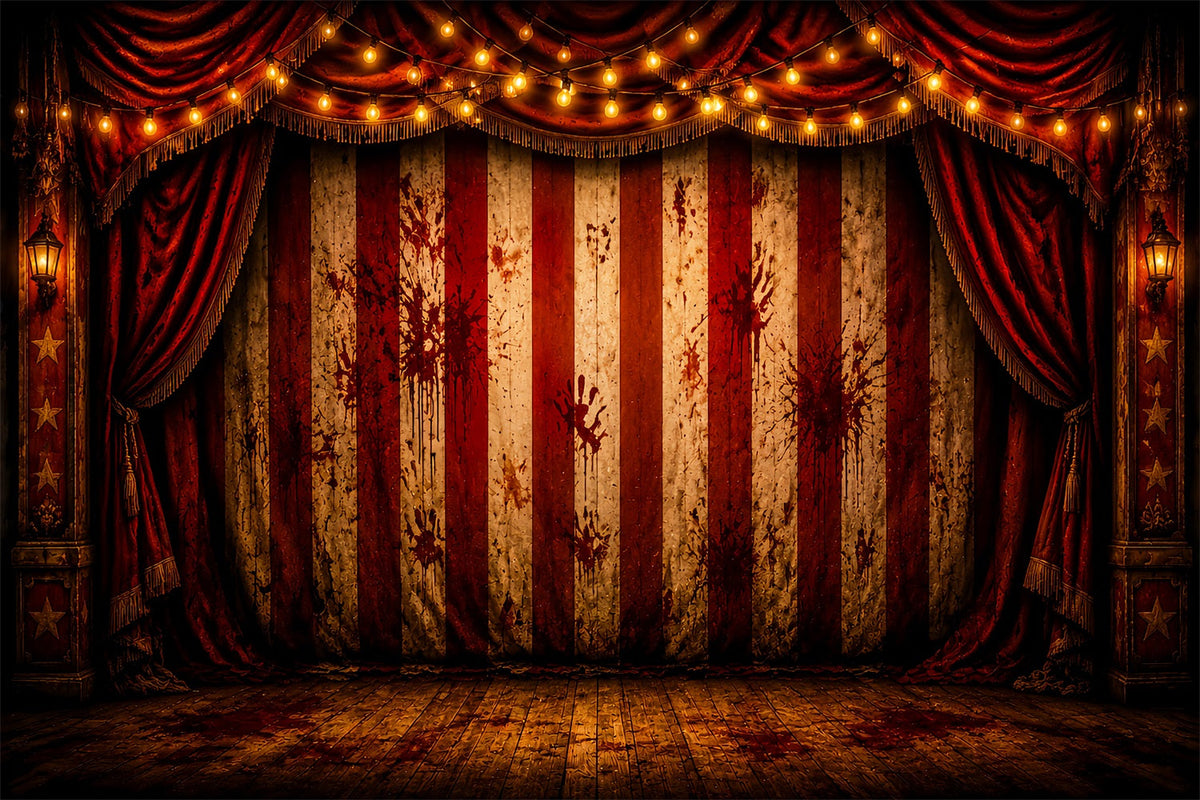 Décor De Scène De Cirque Sanglant Pour Halloween Extérieur Décor Photo LXX67-22