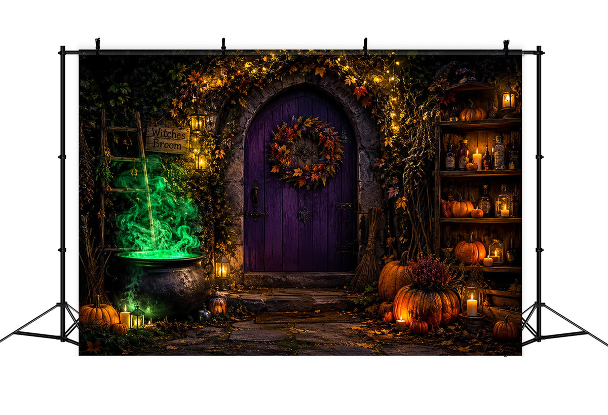 Décor De Sorcière Chaudron Incandescent Porte Décor Gothique LXX67-223