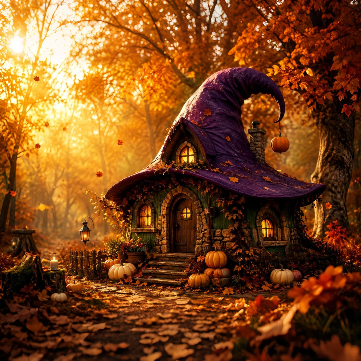 Décor De Maison De Sorcière Chapeau De Sorcière D'Automne Décor Photo Effrayant LXX67-249