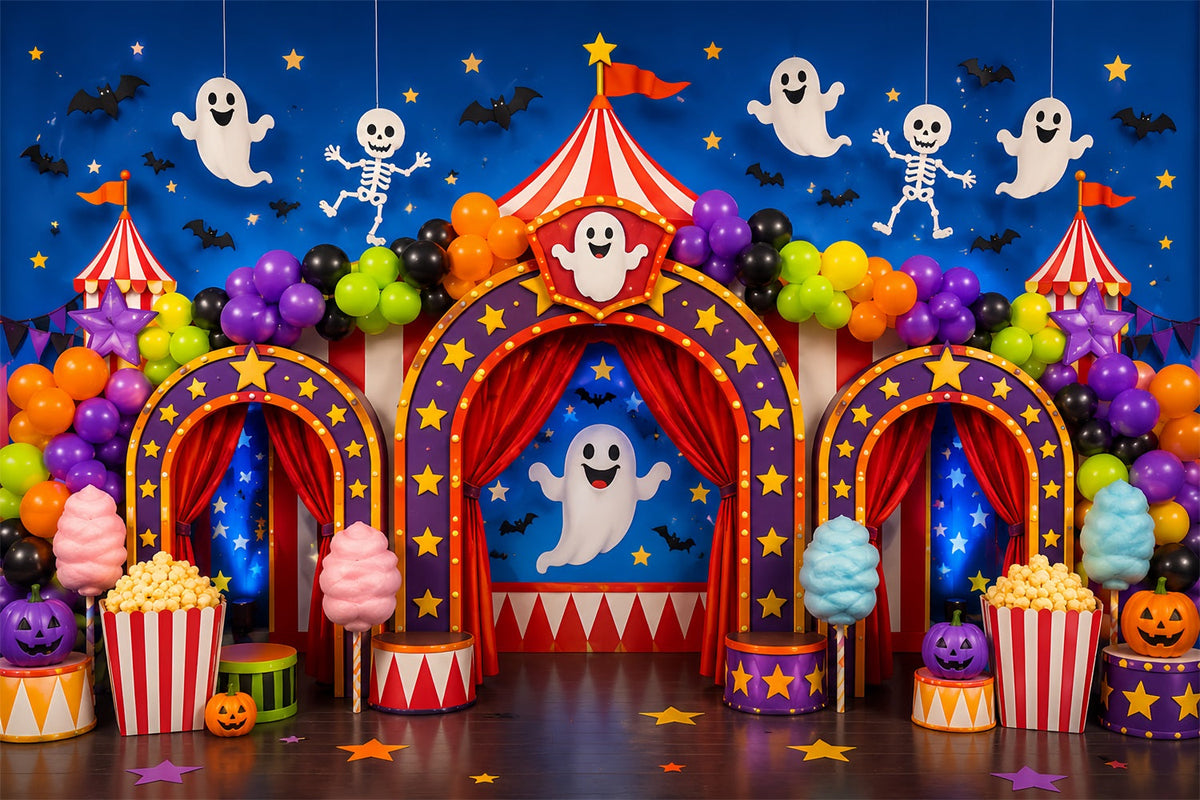Décor De Carnaval D'Halloween Fantômes Colorés Cirque Décoration De Fête À Faire Soi-Même LXX67-43