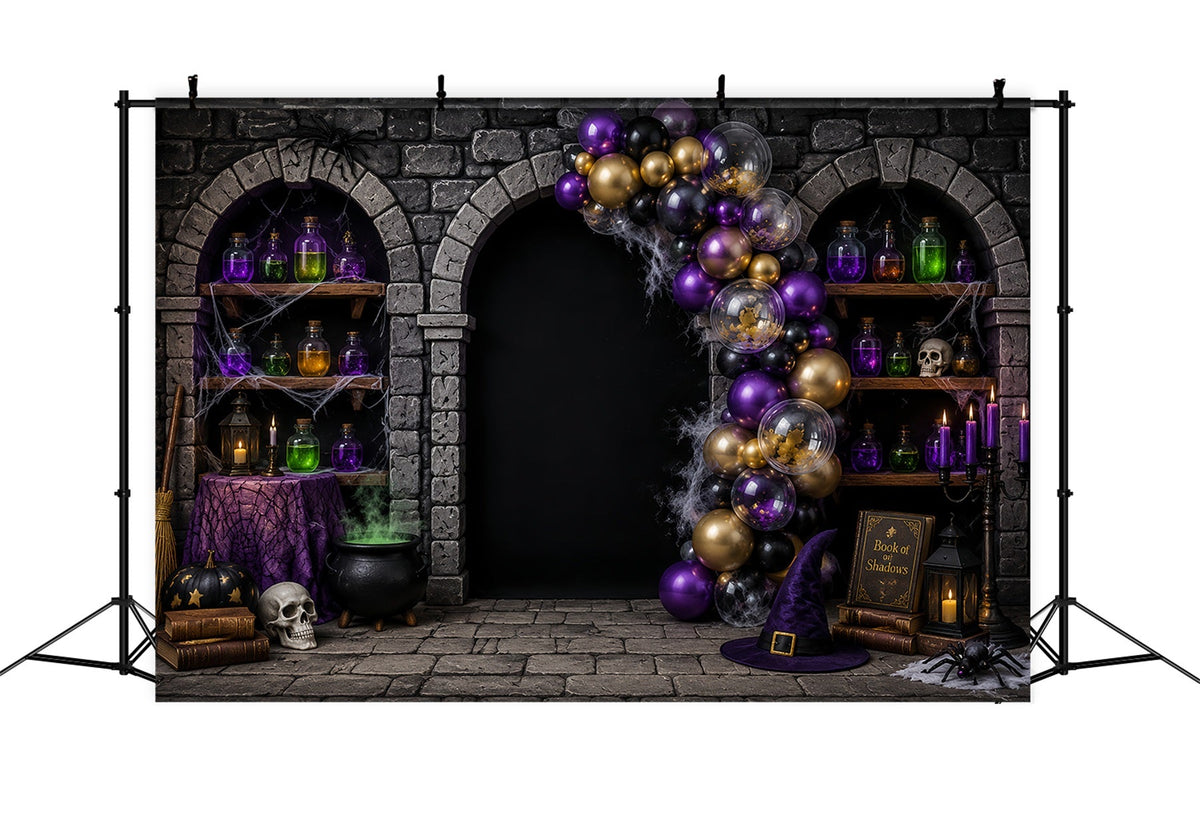 Décor De Photomaton D'Halloween À Faire Soi-Même Arche De Ballons Avec Potion De Sorcière LXX67-45