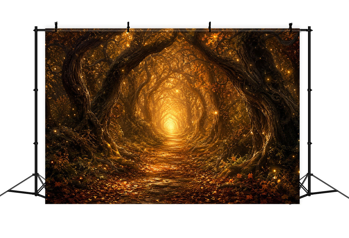 Décor Photo D'Halloween Chemin De La Forêt Dorée Enchantée Décor Photo D'Halloween À Faire Soi-Même LXX67-56