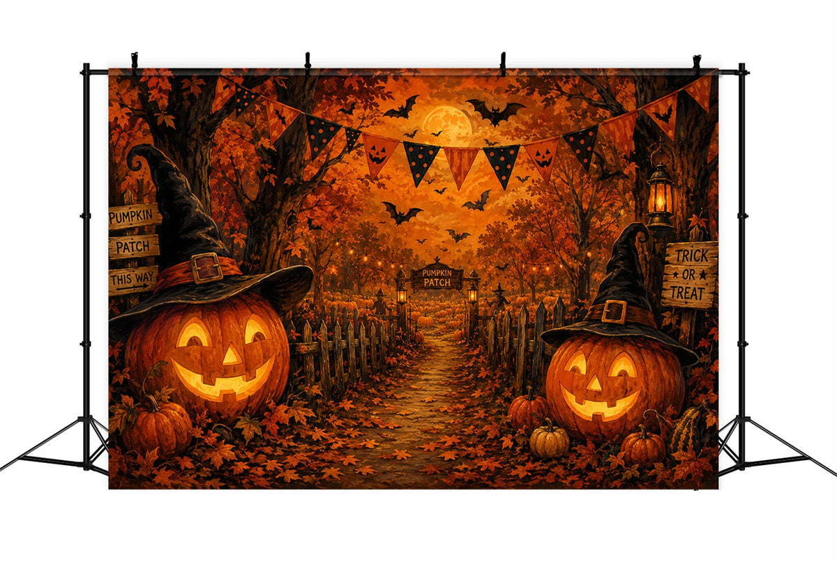Décor D'Halloween Automnal Sentier Des Citrouilles D'Automne Décors D'Halloween Effrayants LXX67-74