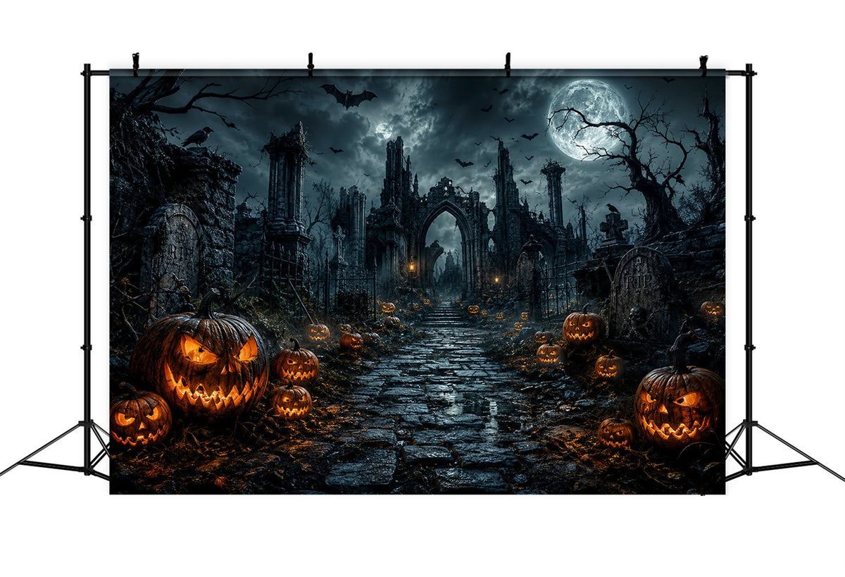 Idées De Décors Effrayants Pour Halloween Cimetière Gothique Ruines De Citrouil les Décor LXX67-85