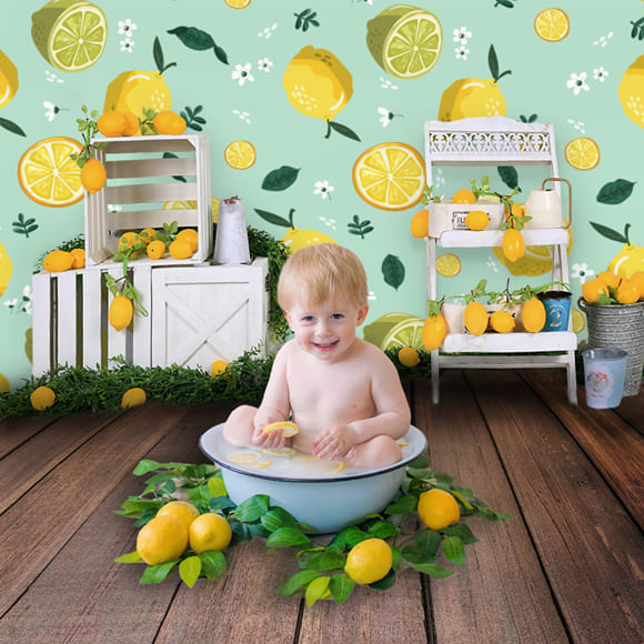 Toile de Fond Citron pour Photographie D'enfants M-32