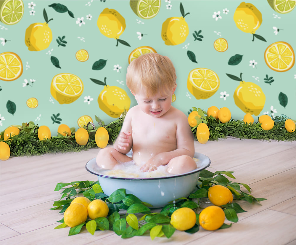 Toile de Fond Citron pour Photographie D'enfants M-32