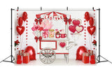 St Valentin Bonbons Stand Amour Toile de fond M1-01