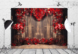 St Valentin Rose Rouge Mur d'Amour Toile de fond M1-03