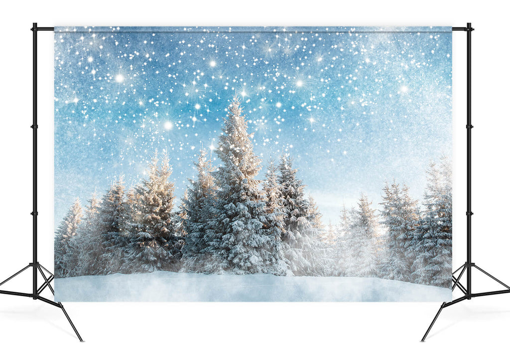 Toile De Fond Photo Noël - Scène Hiver Rue Enneigée 2,4 X 1,8 M, Tissu Polyester Lavable, Pour Portraits Famille Et Fêtes