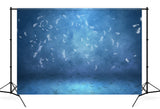 Feuille Blanche Bleu Abstrait Texturé Toile de fond M10-41