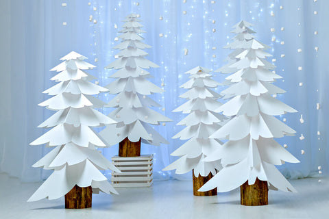 Arbres de Noël en papier Toile de fond photographique M11-16