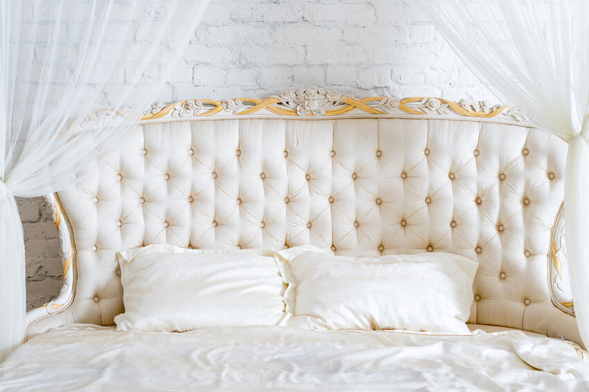 Tête de lit blanche pour Chambre à coucher Toile de fond pour photographie M11-31