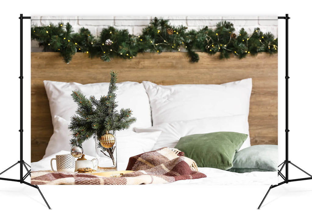 Têtes de lit de Noël Chambre à coucher décorée Toile de fond M11-35