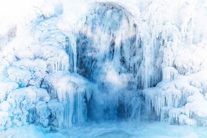Hiver Congelé Cascade Toile de fond pour la photographie M11-54