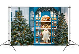 Noël Étagère pleine de jouets Arbres décorés Cadeaux Toile de fond M11-75