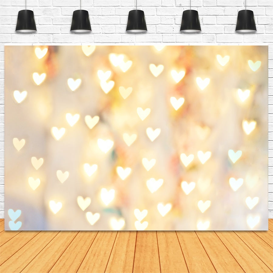 Pastel Heart Bokeh Photo Studio toile de fond MR-0046