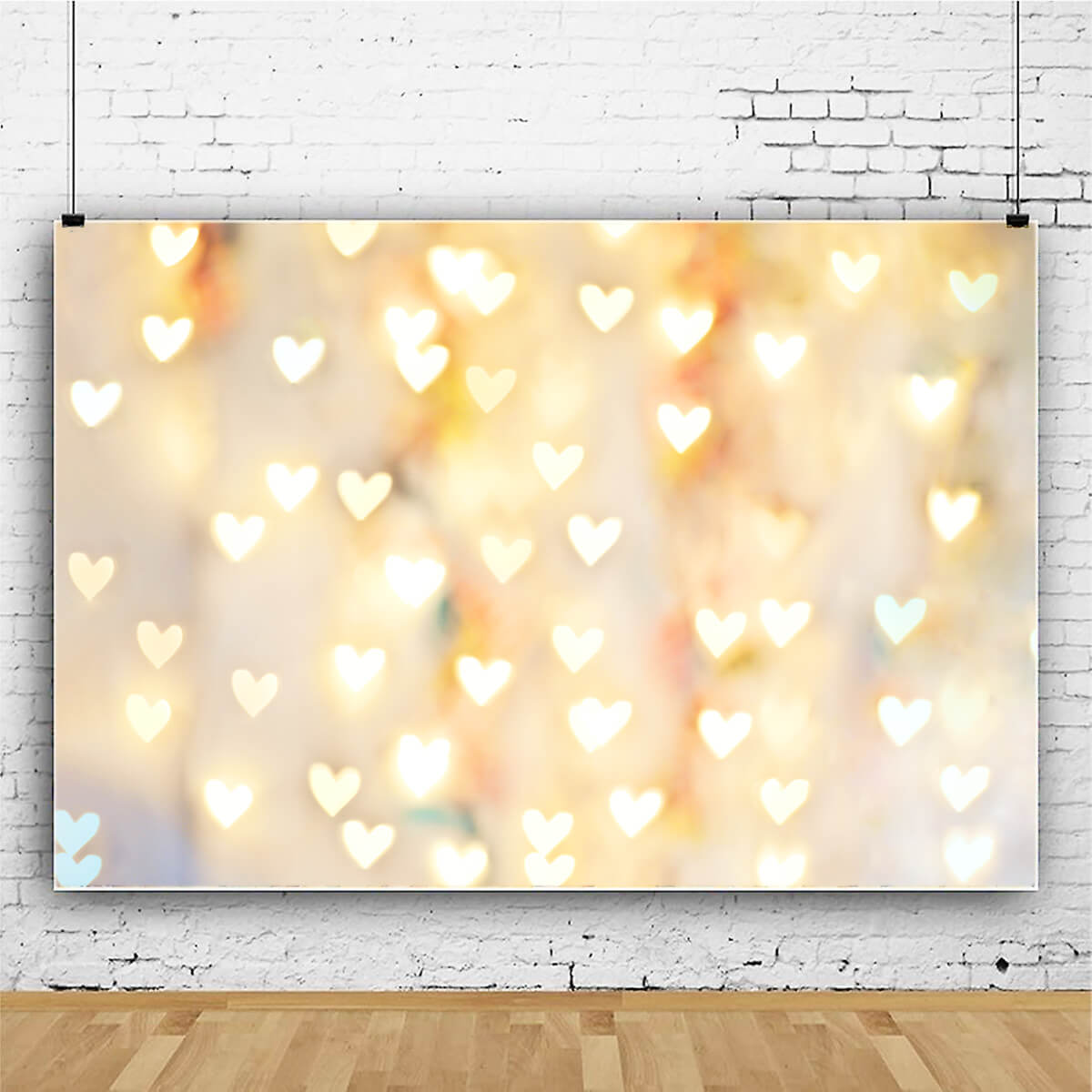 Pastel Heart Bokeh Photo Studio toile de fond MR-0046