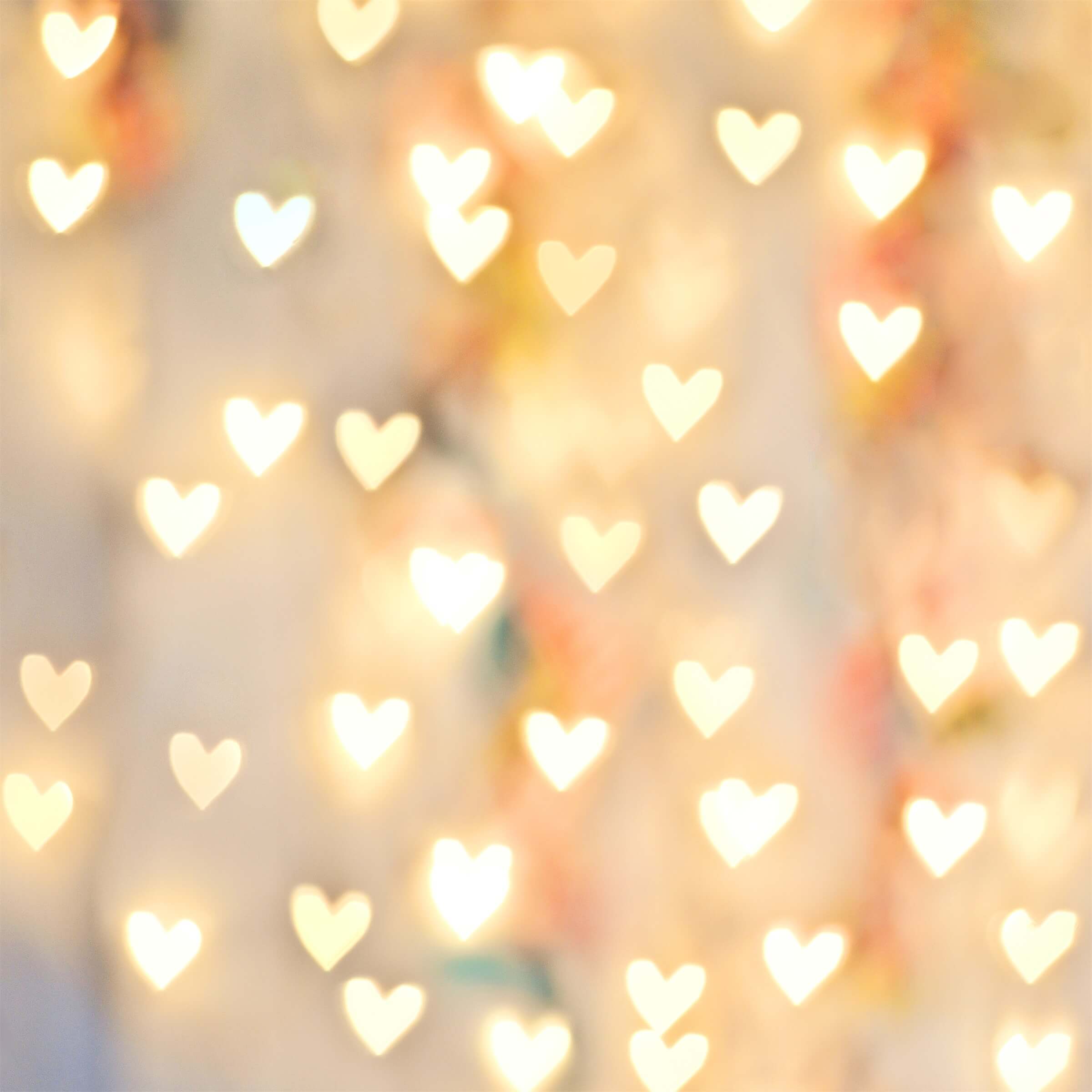 Pastel Heart Bokeh Photo Studio toile de fond MR-0046