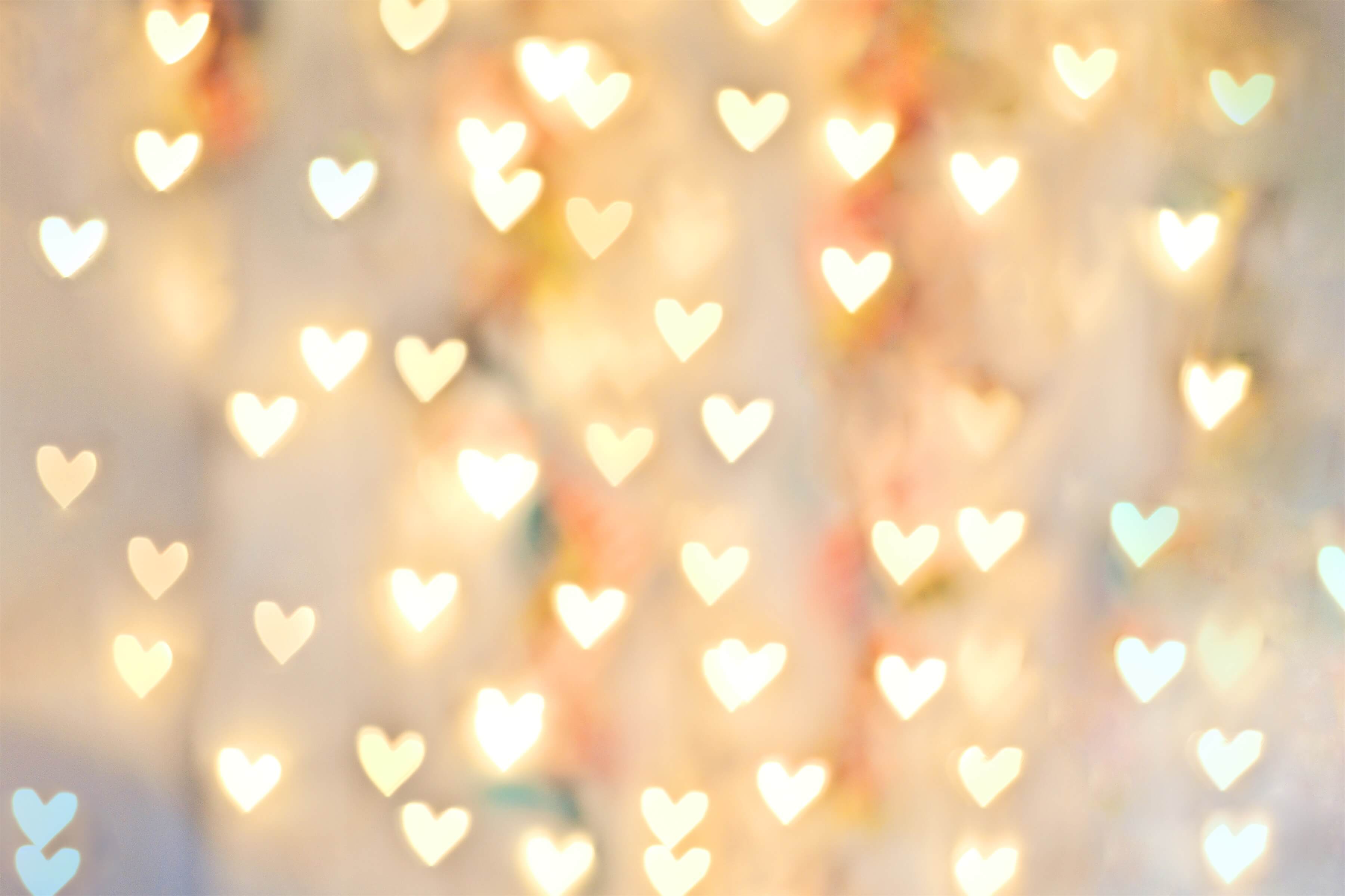 Pastel Heart Bokeh Photo Studio toile de fond MR-0046