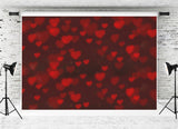 Saint Valentin Halo de Coeur Rouge Scene Romantique Toile de fond M12-06