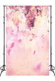 Peinture à l'huile Rêve Fleur Rose Pétales d'Arbre en Chute Toile de fond M12-33