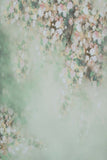 Abstrait Elégant Fleur Pâle Vert Frais Toile de fond M12-37