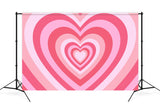 St-Valentin Psychédélique Ombre Rose Multi Coeur Toile de fond M12-46