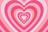 St-Valentin Psychédélique Ombre Rose Multi Coeur Toile de fond M12-46