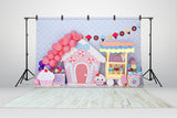 Rose Bonbons Maison Enfants Photographie Toile de Fond M5-141