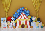 Rideaux de Cirque Rouge Ballons Cake Smash Toile de Fond M5-145