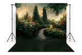 Toile de Fond de Fleurs de Peinture à L'huile de Jardin de Fées M5-157