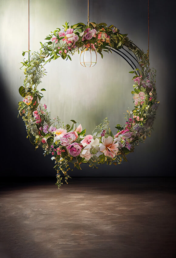 Anneau Floral Suspendu Abstrait Photographie Toile de Fond M5-62