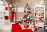 Toile de Fond de Jouets de Cadeaux D'arbre de Noël de Salle Blanche M6-09