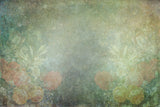 Toile de Fond D'art Floral Abstrait Vert Vintage M6-111