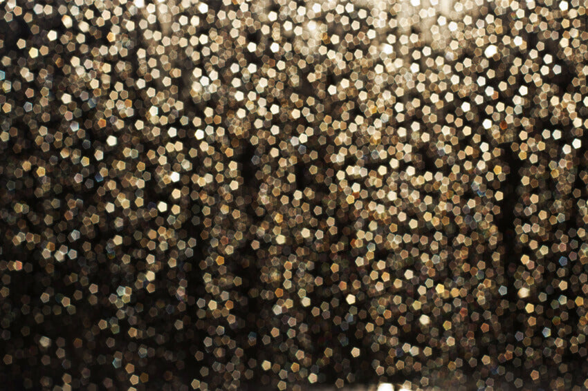 Décorations de Fête en Toile de Fond Bokeh à Paillettes Dorées M6-12