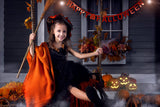 Toile de Fond de Décoration de Fête D'Halloween Citrouille M6-128
