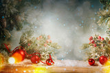 Boules de Noël Toile de Fond Enneigée pour Bokeh M6-44