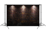 Vieux Mur de Briques Spots Photomaton Toile de Fond M7-21