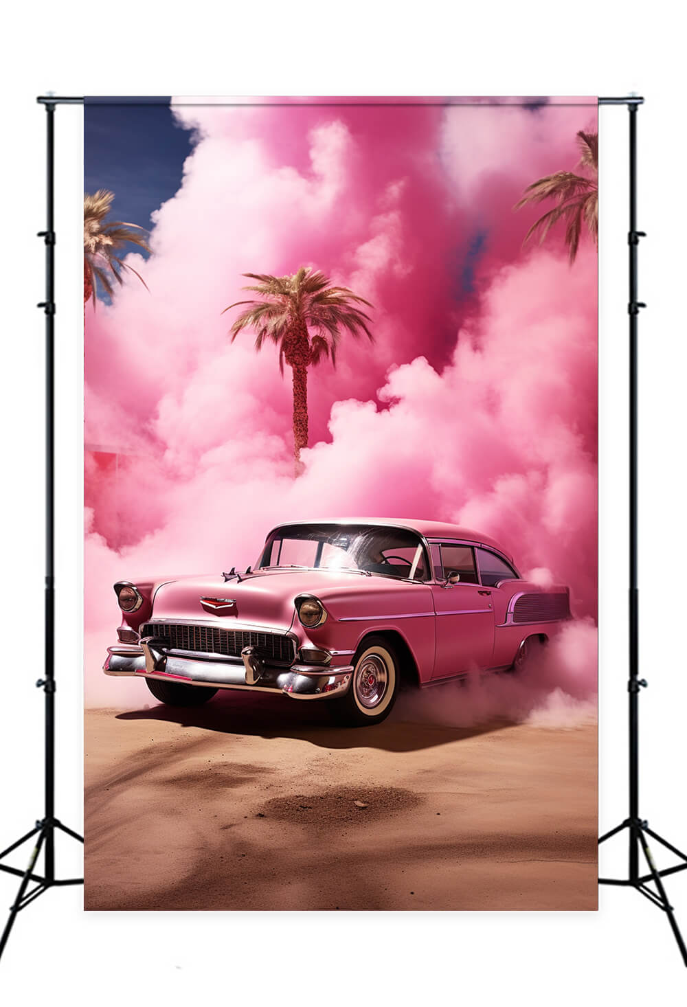 Toile de Fond de Voiture Rose du Désert de Poupée Fantastique M7-95