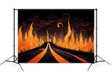 Toile de Fond de Flamme d’Halloween de l’Autoroute vers l’Enfer M8-15